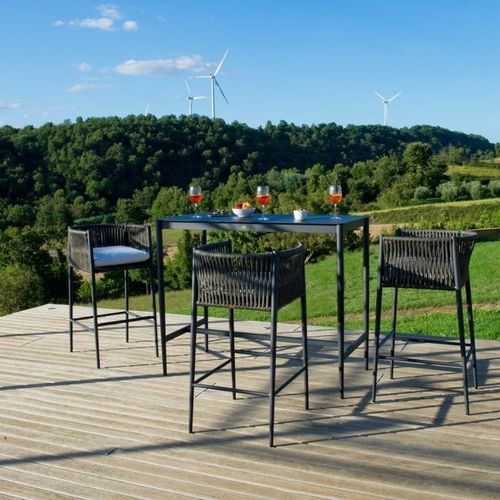 Moderner Barstuhl - LUCE - Unopiù - für Außenbereich / Aluminium / Polyolefin