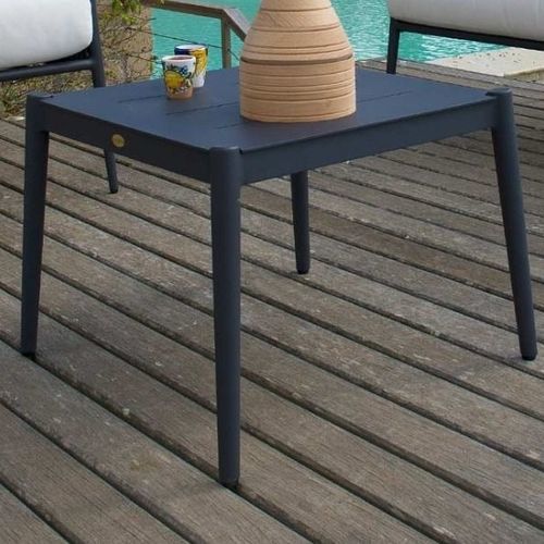 Moderner Couchtisch - Luce - Unopiù - Aluminium / Kordel / Gestell aus Aluminium