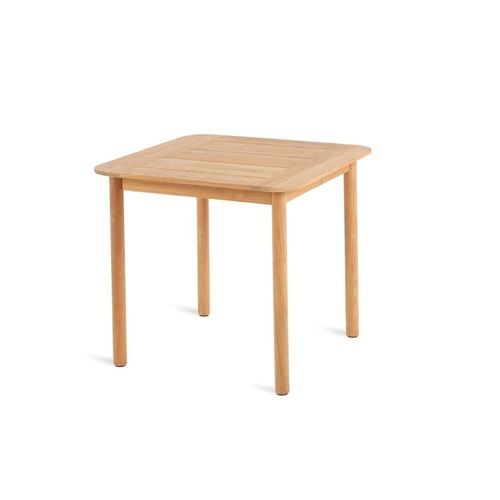 Moderner Bistrotisch - PEVERO - Unopiù - Teakholz / Gestell aus Teakholz / quadratisch