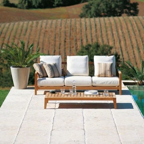 Modernes Sofa - SYNTHESIS - Unopiù - für Garten / Stoff / Synthetikfaser