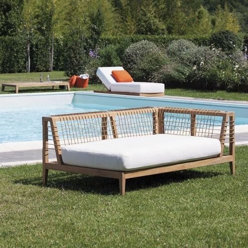 Ecksofa - Synthesis  - Unopiù - modern / für Außenbereich / Stoff