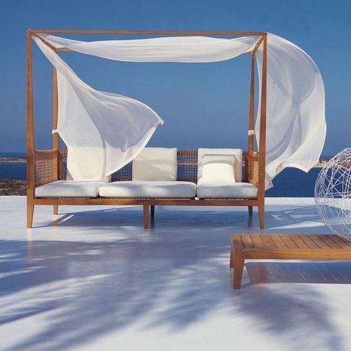 Modernes Sofa - SYNTHESIS - Unopiù - für Garten / Stoff / handgefertigt