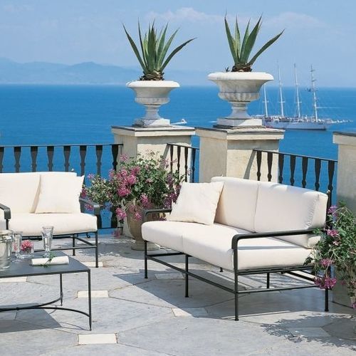 Modernes Sofa - TOSCANA - Unopiù - für Garten / Acrylgewebe / mit abziehbarem Bezug