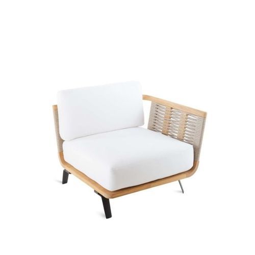 Ecksessel - Welcome  - Unopiù - modern / Stoff / Teakholz