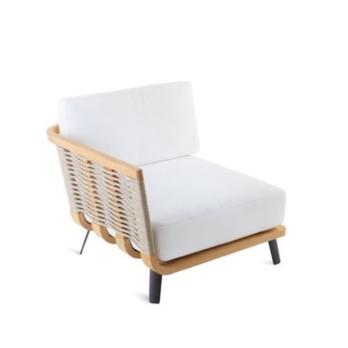 Ecksessel - Welcome  - Unopiù - modern / Stoff / Teakholz