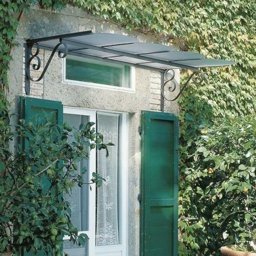 Vordach für Tür - DAFNE - Unopiù - Metall / Polycarbonat / flach