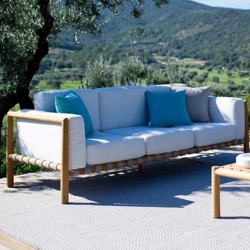 Modernes Sofa - Pevero - Unopiù - für Außenbereich / Stoff / mit abnehmbarem Kissen