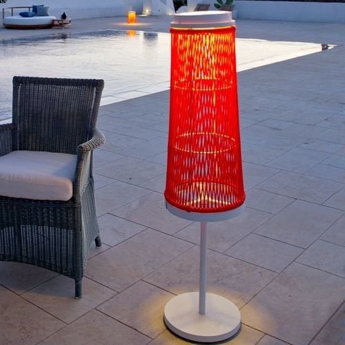 Stehleuchte - Solare  - Unopiù - Aluminium / Teakholz / modern