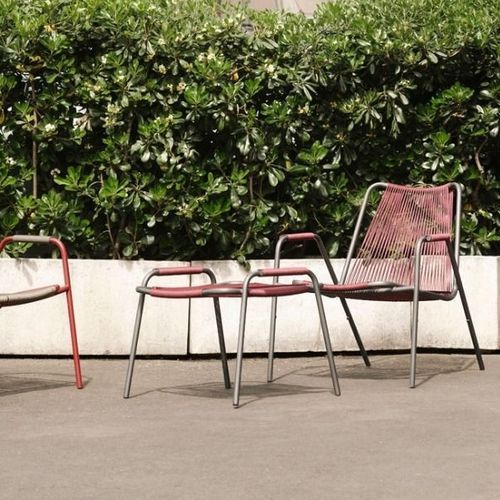 Moderner Sessel - Coco  - Unopiù - Polypropylen / Kordel / Metall