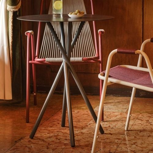 Moderner Bistrotisch - Coco  - Unopiù - Metall / Gestell aus Metall / rund