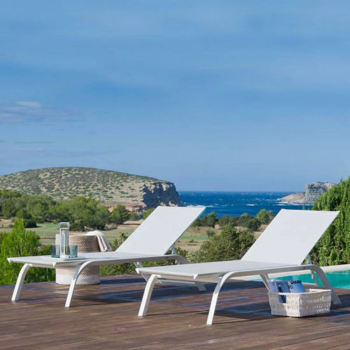 Moderne Sonnenliege - Panarea - Unopiù - Stoff / Aluminium / für Garten
