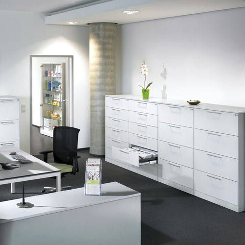 Niedriger Aktenschrank - ASISTO : 146023-624 - GEKIPS - Holz / Stahl / melaminbeschichtet