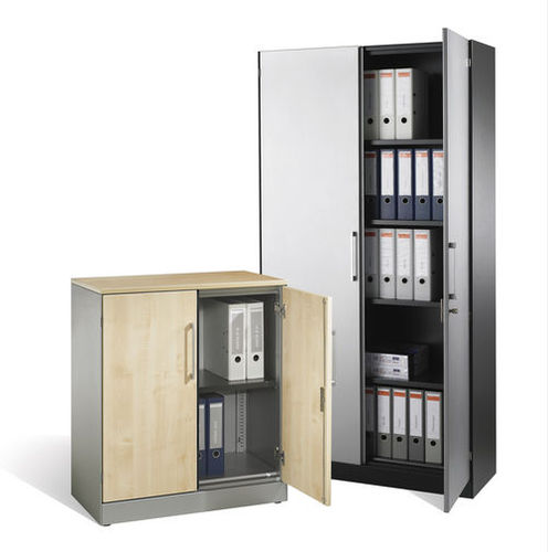 Niedriger Aktenschrank - ASISTO : 141002 - GEKIPS - hoch / Holz / Stahl