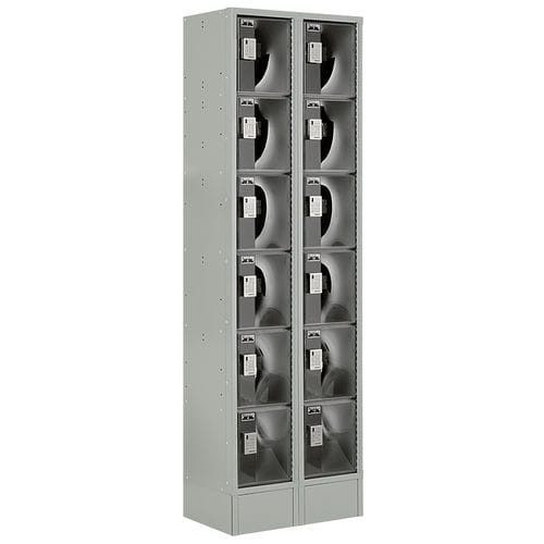Stahl-Schließfach - INTRO / 6 portes superposées  - GEKIPS - Polycarbonat / RFID / Zahlen