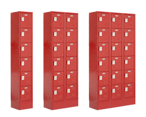 Stahl-Schließfach - VELA / 6 portes superposées  - GEKIPS - RFID / Zahlen / Karten