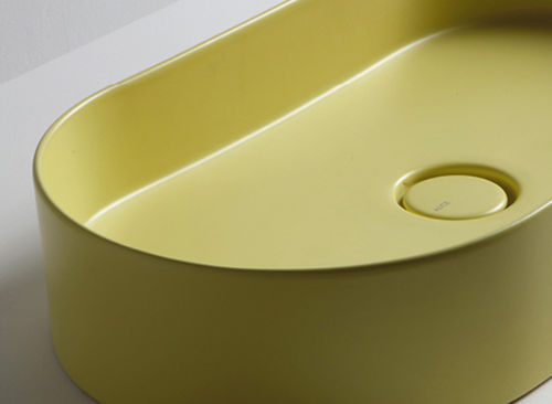 Aufsatzwaschbecken - SHAPE - GEKIPS - Keramik / oval / modern