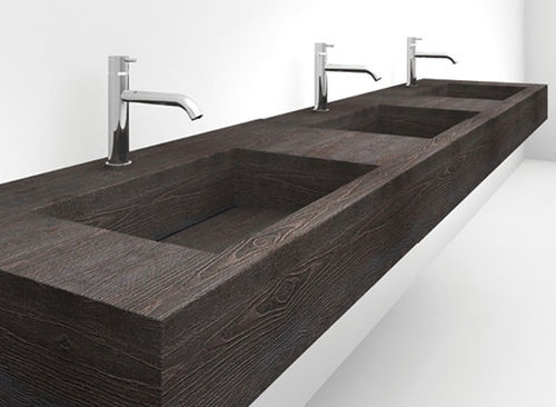 Aufsatzwaschbecken - SIMPLE - GEKIPS - Holz / Mehrfach / rechteckig