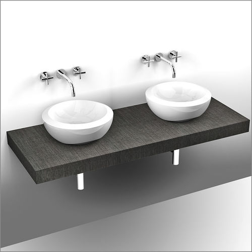 Doppelte Waschtischplatte - ACC SINK - GEKIPS - Holz / zur beruflichen Nutzung