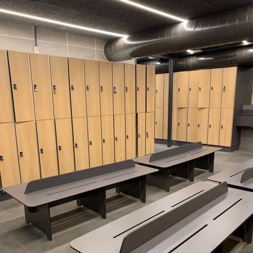 HPL-Garderobenschrank - FENOLA / 2 portes superposées  - GEKIPS - RFID / Zahlen / Karten