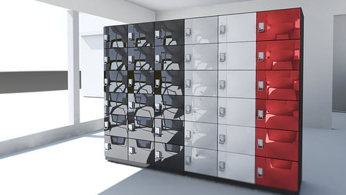 Stahl-Schließfach - CELARE  / 6 portes superposées  - GEKIPS - RFID / Zahlen / Karten