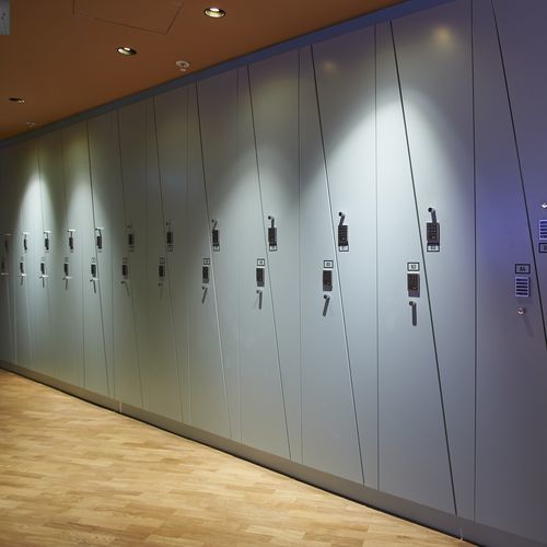 Melaminbeschichteter Garderobenschrank - ATELIER - GEKIPS - mit Schlüssel / für Gewerbegebrauch / gesichert