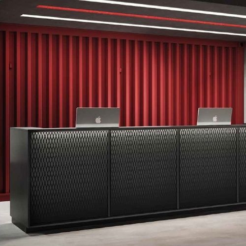 Empfangstheke für Eckeinbau - OASIS - GEKIPS - L-förmig / modular / U-Rohr