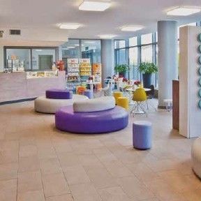 Moderne Polsterbank - LUNA - GEKIPS - Kunstleder / für Gewerbegebrauch / Viersitzer