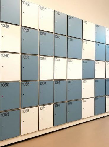 Stahl-Garderobenschrank - COMBO - GEKIPS - melaminbeschichtet / HPL / RFID