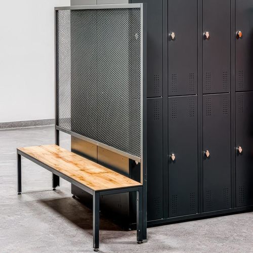 Moderne Bank - HI-FI - GEKIPS - Metall / HPL / mit Rückenlehne