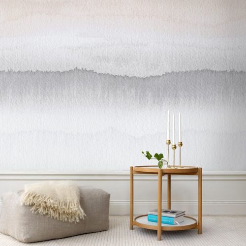 Moderne Tapete - GRYNING - SAND BERG - Panorama / grau / Vlies