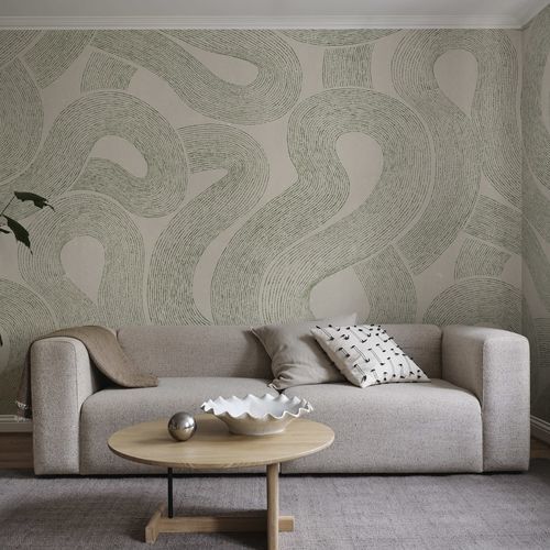 Moderne Tapete - Zen Mural - SAND BERG - Naturmotiv / Panorama / blau