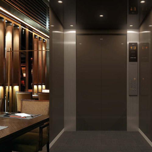 Elektrischer Aufzug - NEXIEZ-MRL Version2 - MITSUBISHI Electric Elevator   Escalator - für Privathaushalt / für Tertiärsektor / für Krankenhaus
