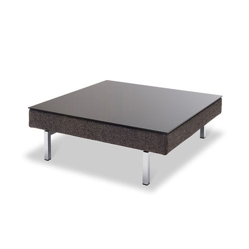 Moderner Couchtisch - TIGRA OPEN BASE - JORI - Glas / Eiche / Nussbaum