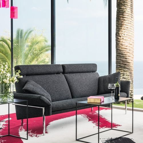 Modernes Sofa - TOSCA - JORI - Stoff / Leder / mit Armlehnen