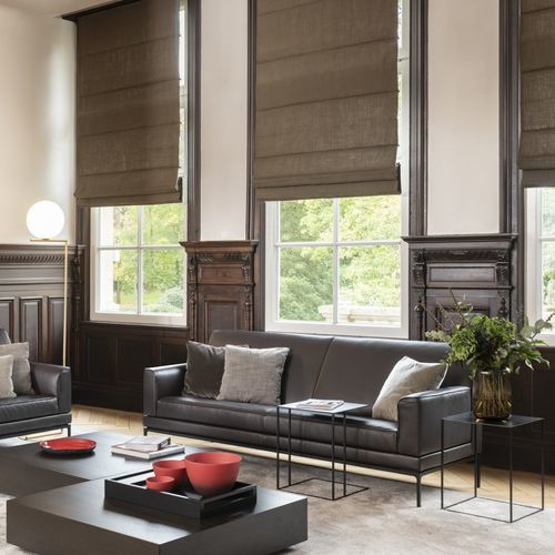 Modernes Sofa - GLOVE PURE - JORI - Stoff / Leder / mit Armlehnen