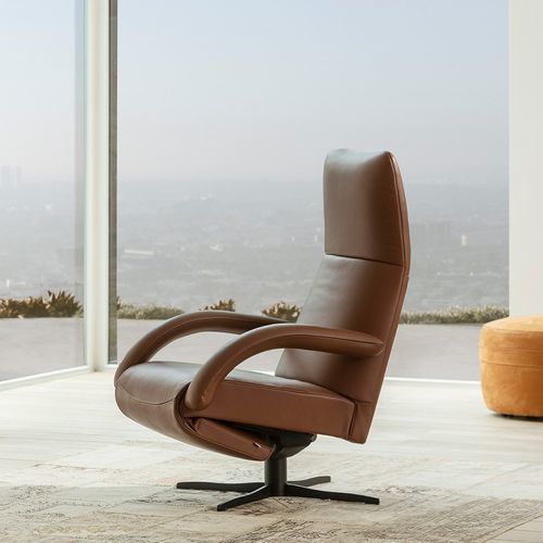 Moderner Relaxsessel - YOGA - JORI - Leder / Stoff / Stahl
