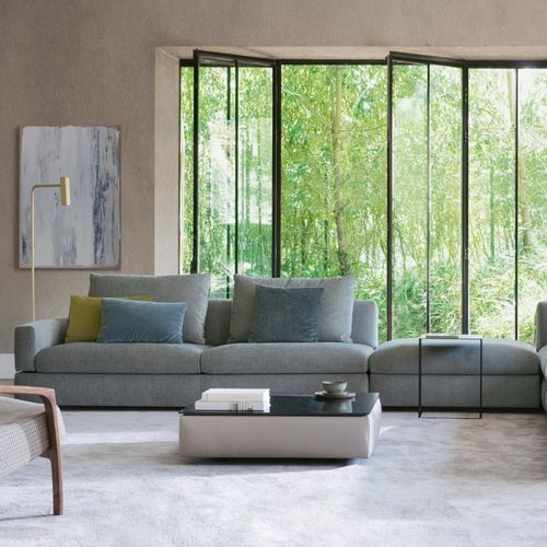 Moderner Couchtisch - TIGRA DIVANBASE - JORI - Glas / Eiche / Nussbaum