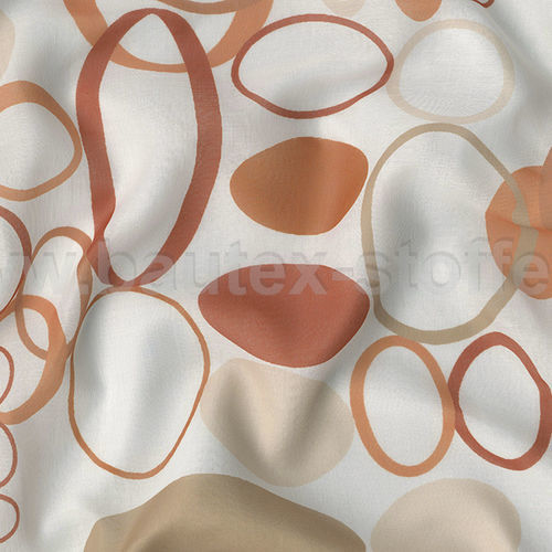 Gardine / geometrisches Muster - 1721-270 - bautex - stoffe - Polyester / waschbar / flammenhemmend