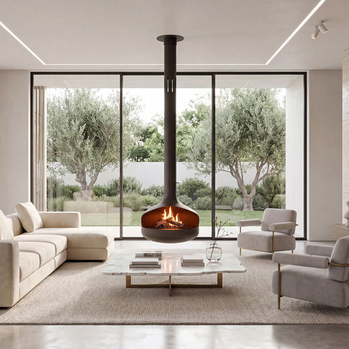 Bioethanol-Brennkammer / Stahl - ONI FLOGS - Planika - galvanisiertem Stahl / Glas / modern