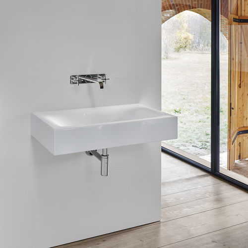 Wand-Waschbecken - BetteLux - Bette GmbH & Co. KG - emailliertes Metall / rechteckig / ohne Öffnung