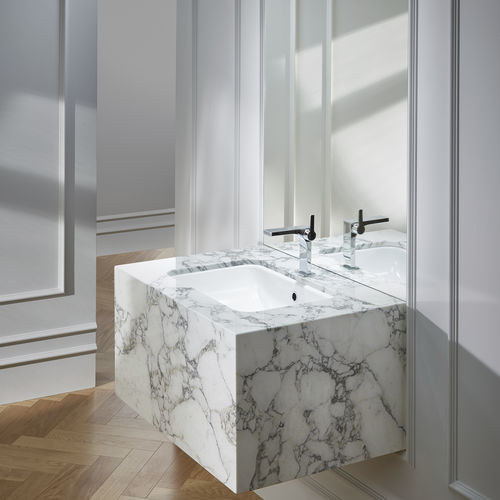 Unterbauwaschbecken - BetteOne - Bette GmbH & Co. KG - emailliertes Metall / rechteckig / 1-Loch