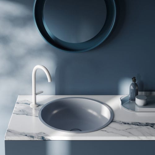 Einbauwaschbecken - BETTEBALANCE - Bette GmbH & Co. KG - emailliertes Metall / rund / ohne Öffnung