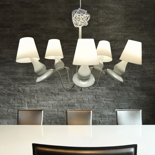 Kronleuchter / originelles Design - FLAPFLAP - next - Stahl / aus PC / LED