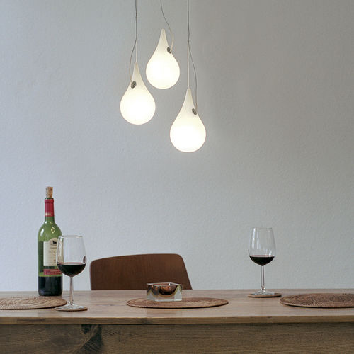 Hängelampe - LIQUID LIGHT: DROP_2 XS 3  - next - Polyethylen / originelles Design / mit Kabel