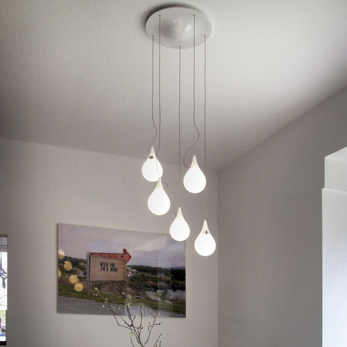 Hängelampe - LIQUID LIGHT: DROP_2 XS 5 - next - Polyethylen / originelles Design / mit Kabel
