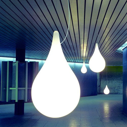 Hängelampe - LIQUID LIGHT: DROP_2 - next - Polyethylen / originelles Design / mit Kabel