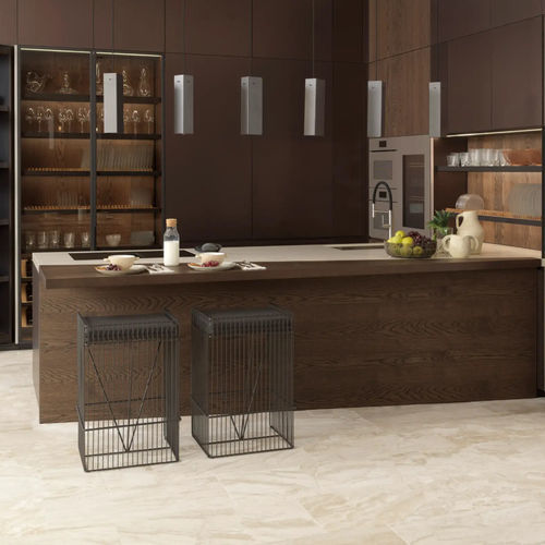 Moderne Küche - E6.70 · E3.70 - GAMADECOR – PORCELANOSA Grupo - Holz / L-förmig / großformatig