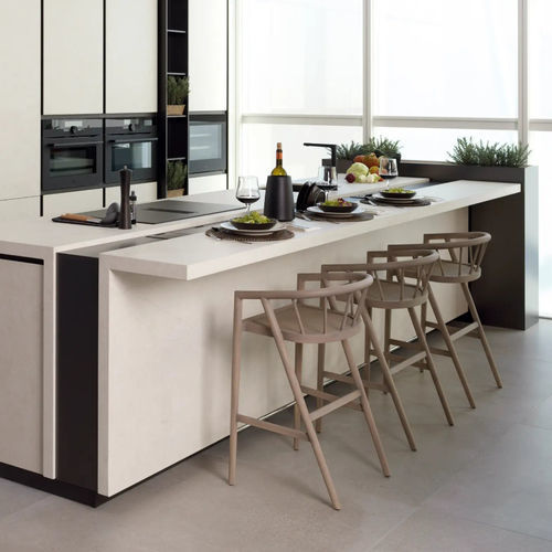 Moderne Küche - E9.30 - GAMADECOR – PORCELANOSA Grupo - Holz / Eiche / Kochinsel