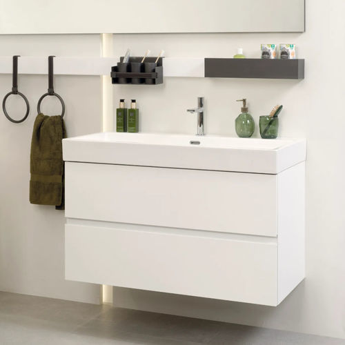 Wandhängender Waschtisch-Unterschrank - MERIDIAN - GAMADECOR – PORCELANOSA Grupo - Aluminium / melaminbeschichtet / modern