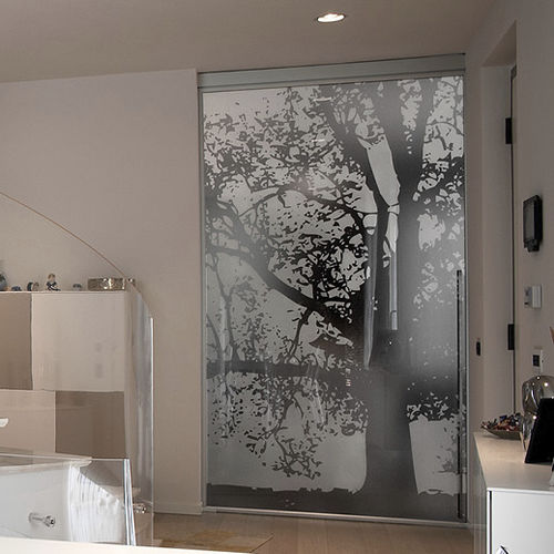 Tür für Innenbereich - EXTRALIGHT - STAINO & STAINO - Aluminium / Schiebe / Glas